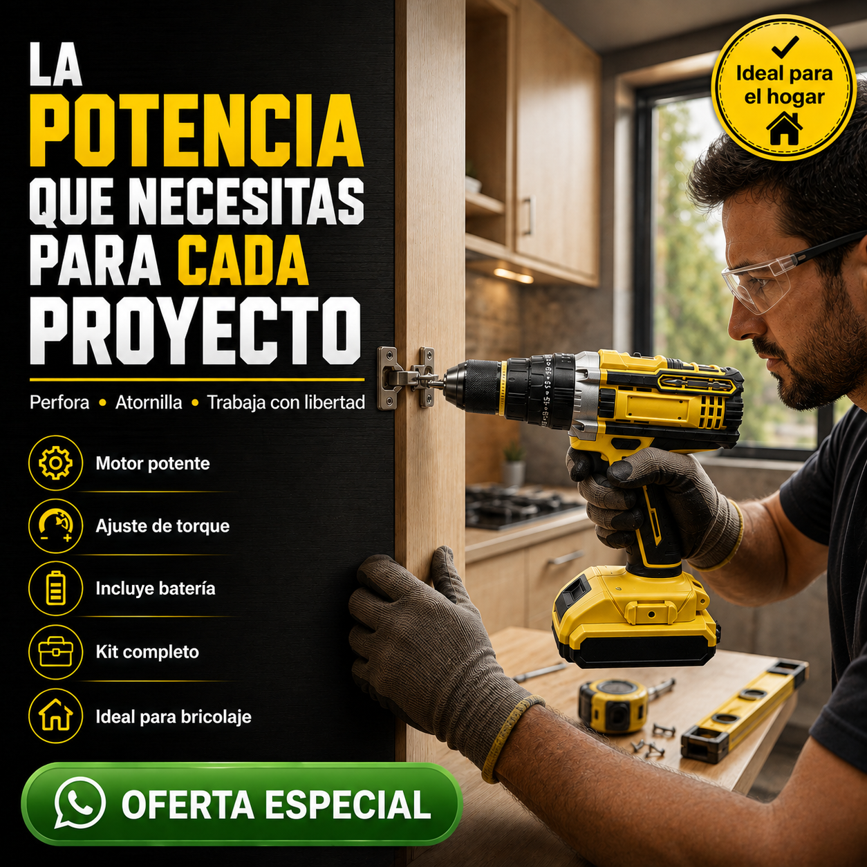 Taladro Percutor Inalámbrico Profesional