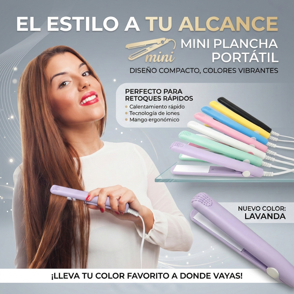 MINI PLANCHA VIAJERA PROFECIONAL