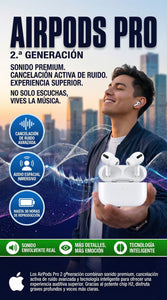 AirPods Pro 2ª Gne  Sonido Profesional + ANC